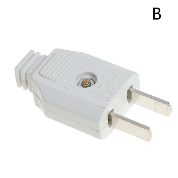 US 2 Flat Pin AC Electric Power Male Plug Female Socket Outlet Adapter Wireja